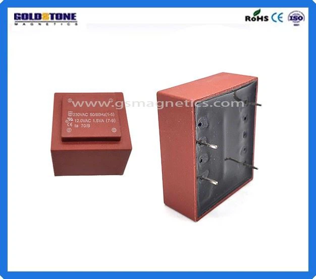 EI Pin Type Power Transformer Epoxy Encapsulated Transformer PCB Transformer Customization
