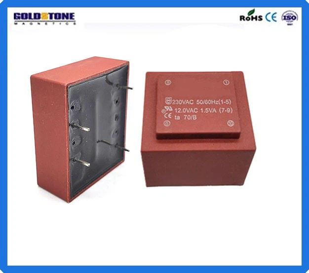EI Pin Type Power Transformer Epoxy Encapsulated Transformer PCB Transformer Customization